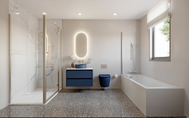 Living Collection APEX Countertop Unit   And  Wall Hung WC - Riverside 1 1