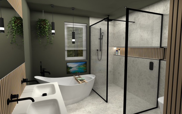 Modern Bathroom - Slats 2